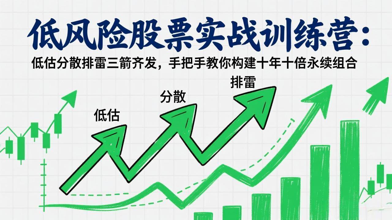 （17487期）低风险股票实战训练营：低估分散排雷三箭齐发，手把手教你构建十年十倍永续组合-Scorpio丨网创