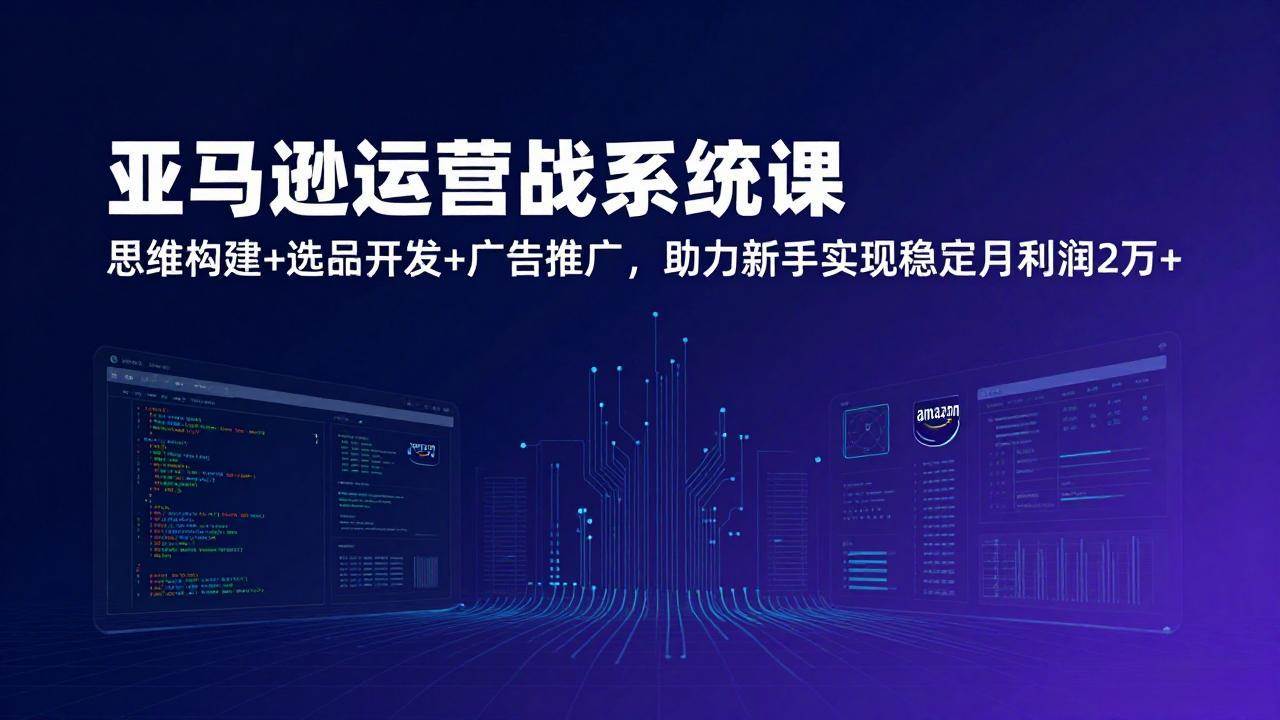 （17311期）亚马逊运营实战系统课，思维构建+选品开发+广告推广，助力新手实现稳定月利润2万+（更新）-Scorpio丨网创