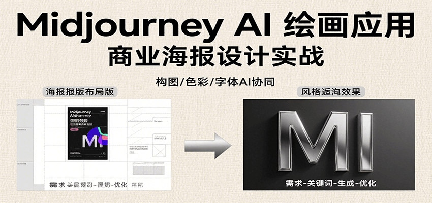 Midjourney AI绘画应用,关键词指令解析、漫画头像制作、海报设计、3D人物生成等-Scorpio丨网创