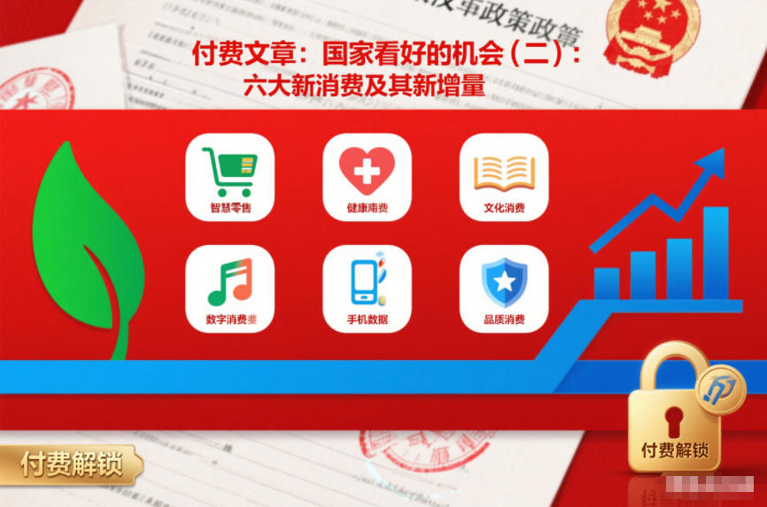 付费文章:国家看好的机会(二):六大新消费及其新增量-Scorpio丨网创
