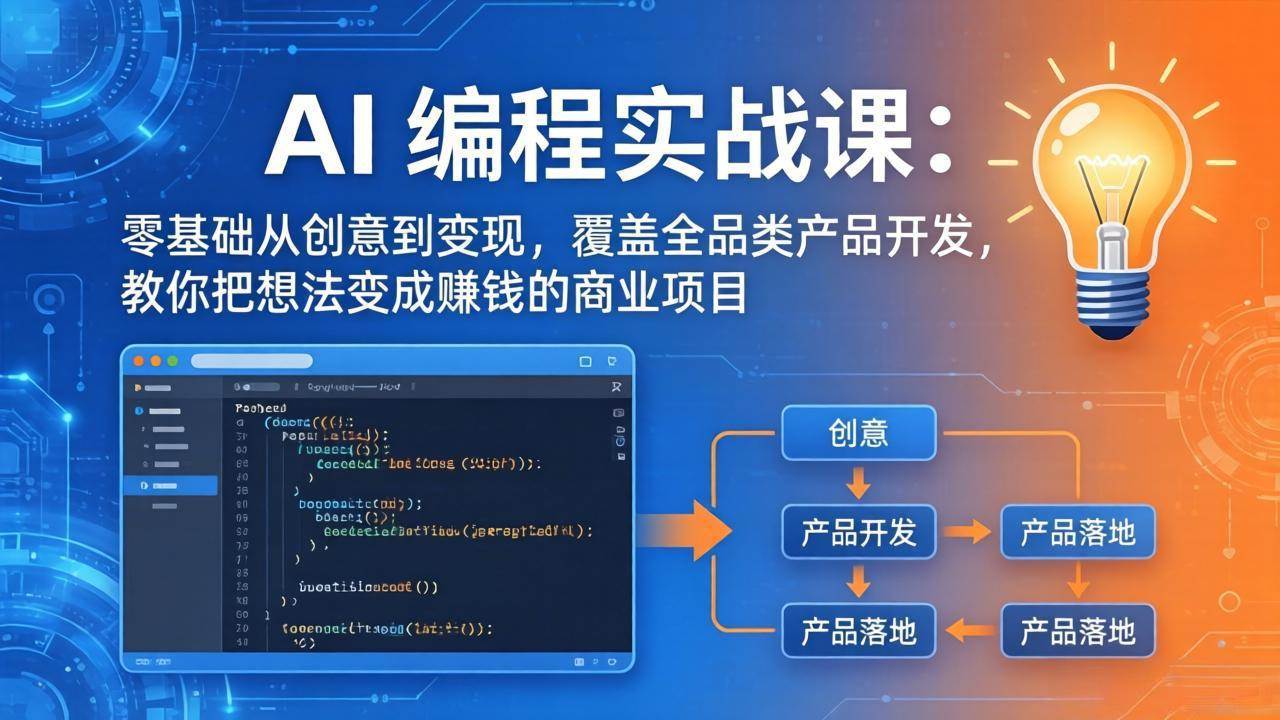 (18533期)AI编程实战课-第三期-5月19更新:零基础从创意到变现,覆盖全品类产品开发,把想法变成赚钱项目-Scorpio丨网创