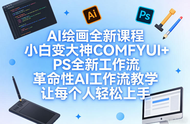 AI绘画全新课程,小白变大神COMFYUI+PS全新工作流,革命性AI工作流教学,让每个人轻松上手-Scorpio丨网创
