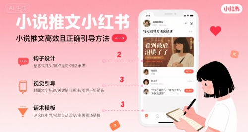 小说推文小红书高转化引导方法实操课，小说推文高效且正确引导方法-Scorpio丨网创