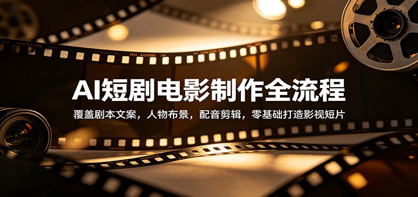 AI短剧电影制作全流程：覆盖剧本文案，人物布景，配音剪辑，零基础打造影视短片-Scorpio丨网创