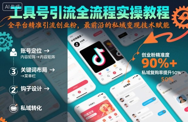 工具号引流全流程保姆级实操教程,全平台精准引流创业粉,最前沿的私域变现技术赋能-Scorpio丨网创