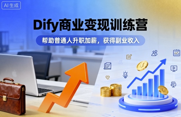 Dify商业变现训练营,帮助普通人升职加薪,获得副业收入-Scorpio丨网创