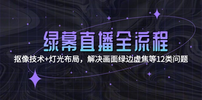 （15044期）绿幕直播全流程：抠像技术+灯光布局，解决画面绿边虚焦等12类问题-Scorpio丨网创