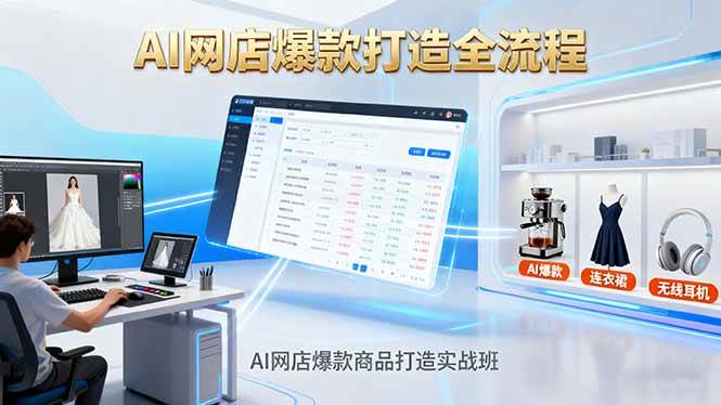 (16326期)AI网店爆款商品打造实战班:AI技术实现商品图智能处理,快速搭建AI网店-Scorpio丨网创