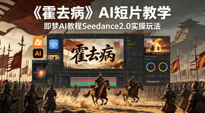 《霍去病》AI短片教学，即梦AI教程Seedance2.0实操玩法-Scorpio丨网创