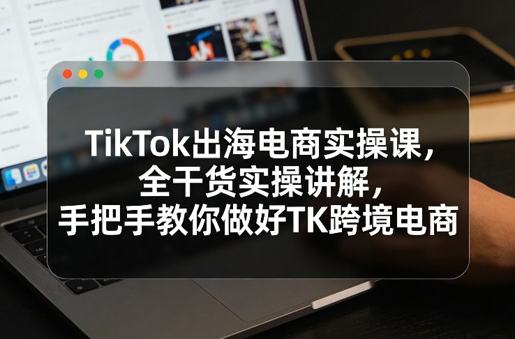 TikTok出海电商实操课，全干货实操讲解，手把手教你做好TK跨境电商-Scorpio丨网创
