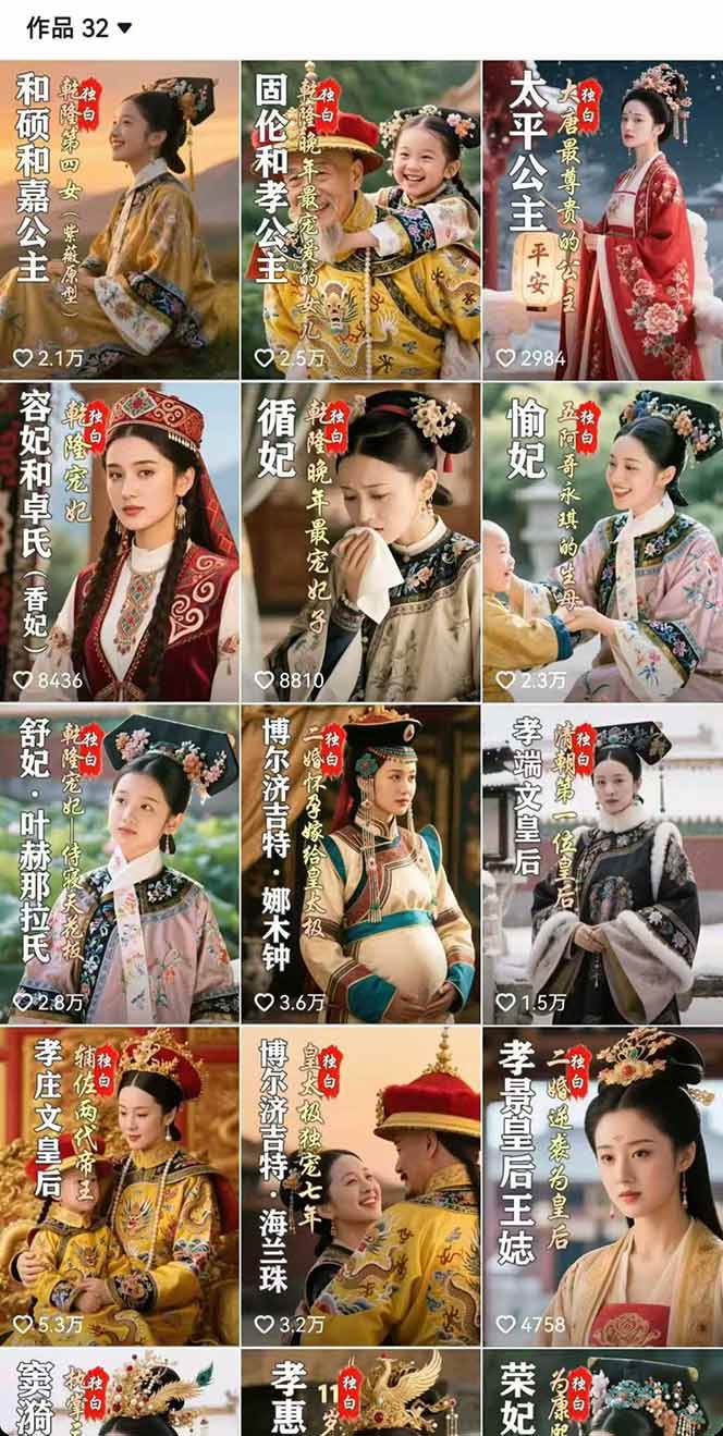 (15927期)历史女性人物创作课:独白文案+AI克隆+蒙版剪辑,3个月涨粉22w+副业月入3w-Scorpio丨网创