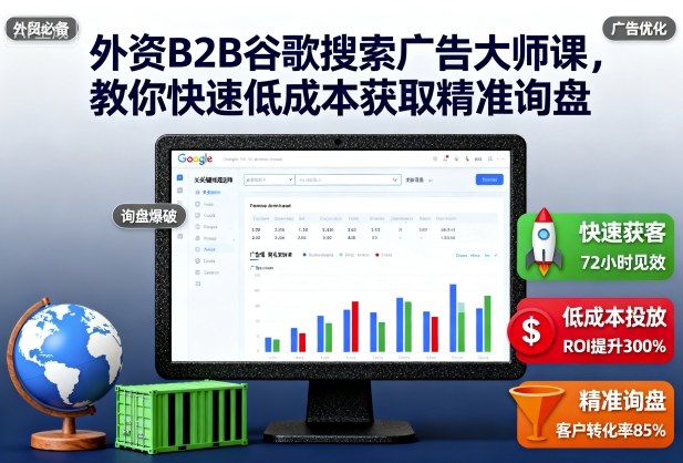 外资B2B谷歌搜索广告大师课,教你快速低成本获取精准询盘-Scorpio丨网创