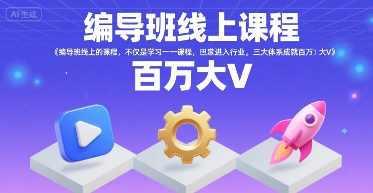 编导班线上课程，不仅是学习一门课程，更是进入一个行业，三大体系成就百万大V-Scorpio丨网创