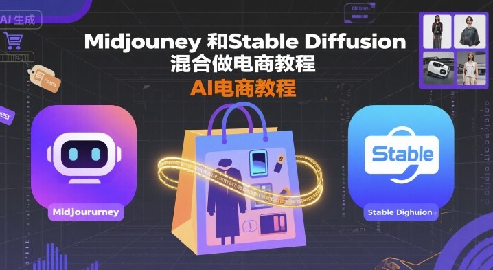 Midjourney和Stable Diffusion混合做电商教程-ai电商教程-Scorpio丨网创