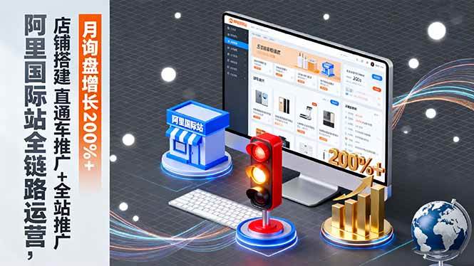 (16311期)阿里国际站全链路运营,店铺搭建+直通车推广+全站推广,月询盘增长200%+-Scorpio丨网创