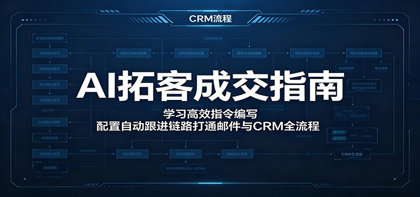 AI拓客成交指南：学习高效指令编写，配置自动跟进链路打通邮件与CRM全流程-Scorpio丨网创