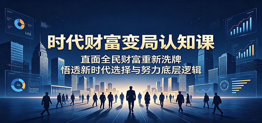 时代财富变局认知课：直面全民财富重新洗牌，悟透新时代选择与努力底层逻辑-Scorpio丨网创