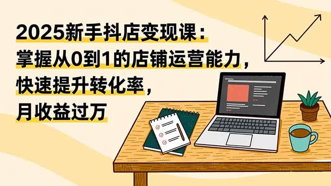 (16606期)2025新手抖店变现课:掌握从0到1的店铺运营能力,快速提升转化率,月收过万-Scorpio丨网创