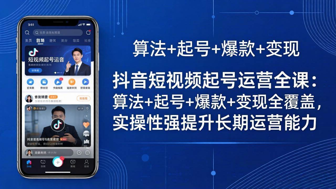 （18071期）抖音短视频起号运营全课：算法+起号+爆款+变现全覆盖，实操性强提升长期运营能力-Scorpio丨网创