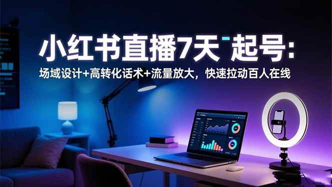 （16537期）小红书直播7天起号：场域设计+高转化话术+流量放大，快速拉动百人在线-Scorpio丨网创