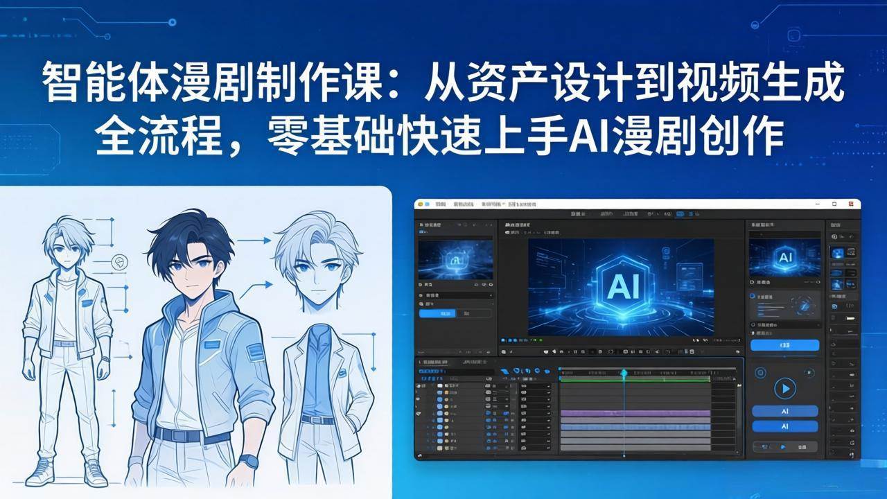 （17709期）智能体漫剧制作课：从资产设计到视频生成全流程，零基础快速上手AI漫剧创作-Scorpio丨网创