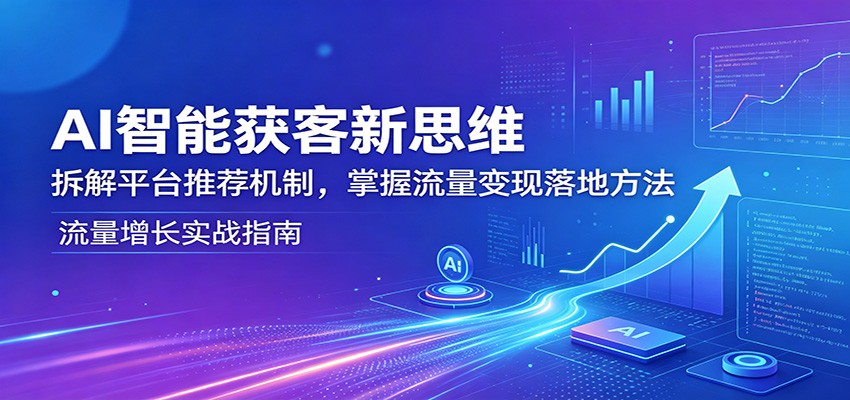 AI智能获客新思维：拆解平台推荐机制，掌握流量变现落地方法-Scorpio丨网创