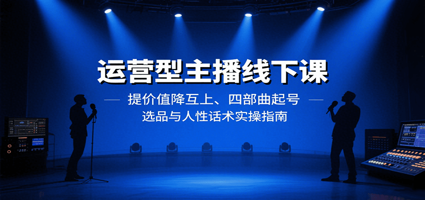 运营型主播线下课：提价值降互上、四部曲起号、选品与人性话术实操指南-Scorpio丨网创