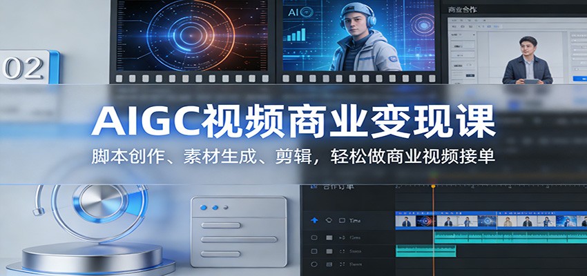 AIGC视频商业变现课：脚本创作、素材生成、剪辑，轻松做商业视频接单-Scorpio丨网创