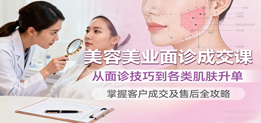 美容美业面诊成交课,从面诊技巧到各类肌肤升单,掌握客户成交及售后全攻略-Scorpio丨网创