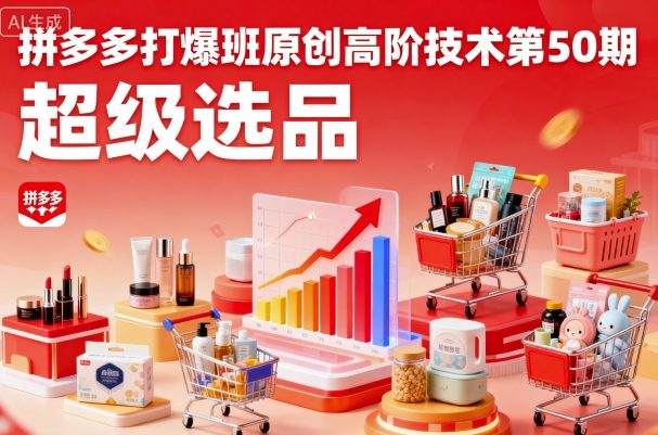 拼多多打爆班原创高阶技术第50期,超级选品-Scorpio丨网创