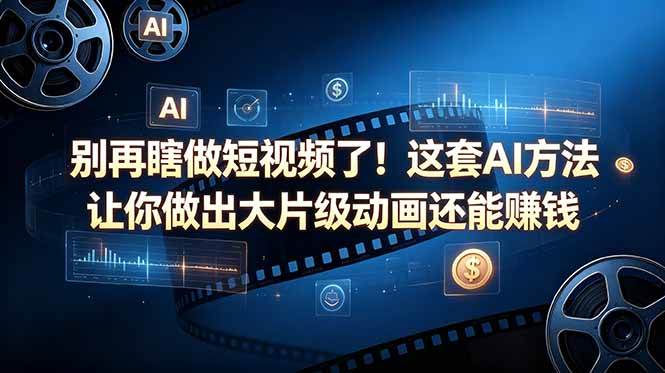 （18549期）别再瞎做短视频了！这套 AI 方法让你做出大片级动画还能赚钱【原创双语字幕】-Scorpio丨网创