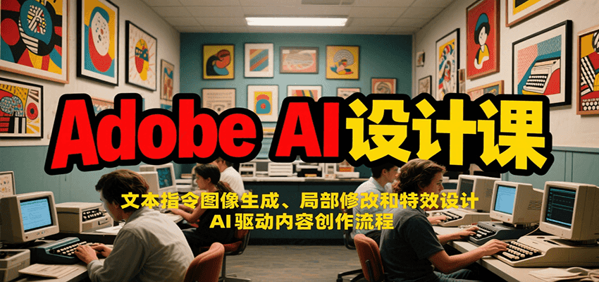 Adobe AI设计课：文本指令图像生成、局部修改和特效设计，AI驱动内容创作流程-Scorpio丨网创