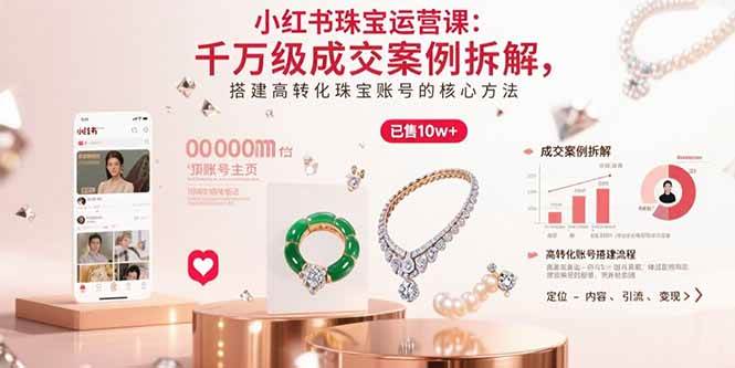 （15742期）小红书珠宝运营课：千万级成交案例拆解，搭建高转化珠宝账号的核心方法-Scorpio丨网创
