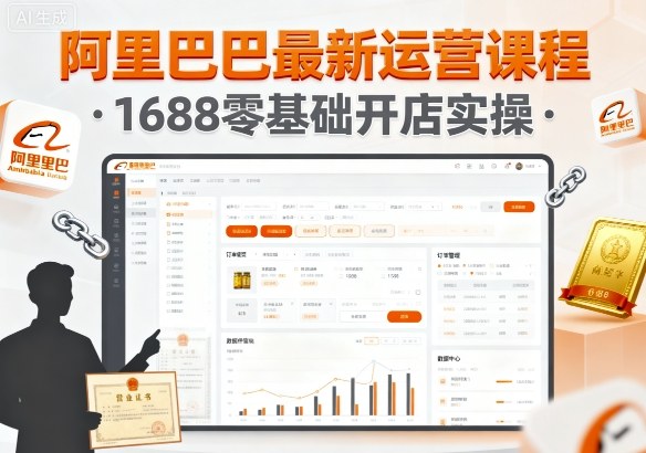 阿里巴巴最新运营课程,1688零基础开店实操-Scorpio丨网创