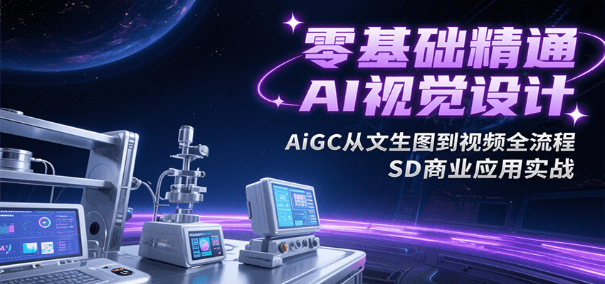 零基础精通AI视觉设计,AiGC从文生图到视频全流程,SD商业应用实战-Scorpio丨网创