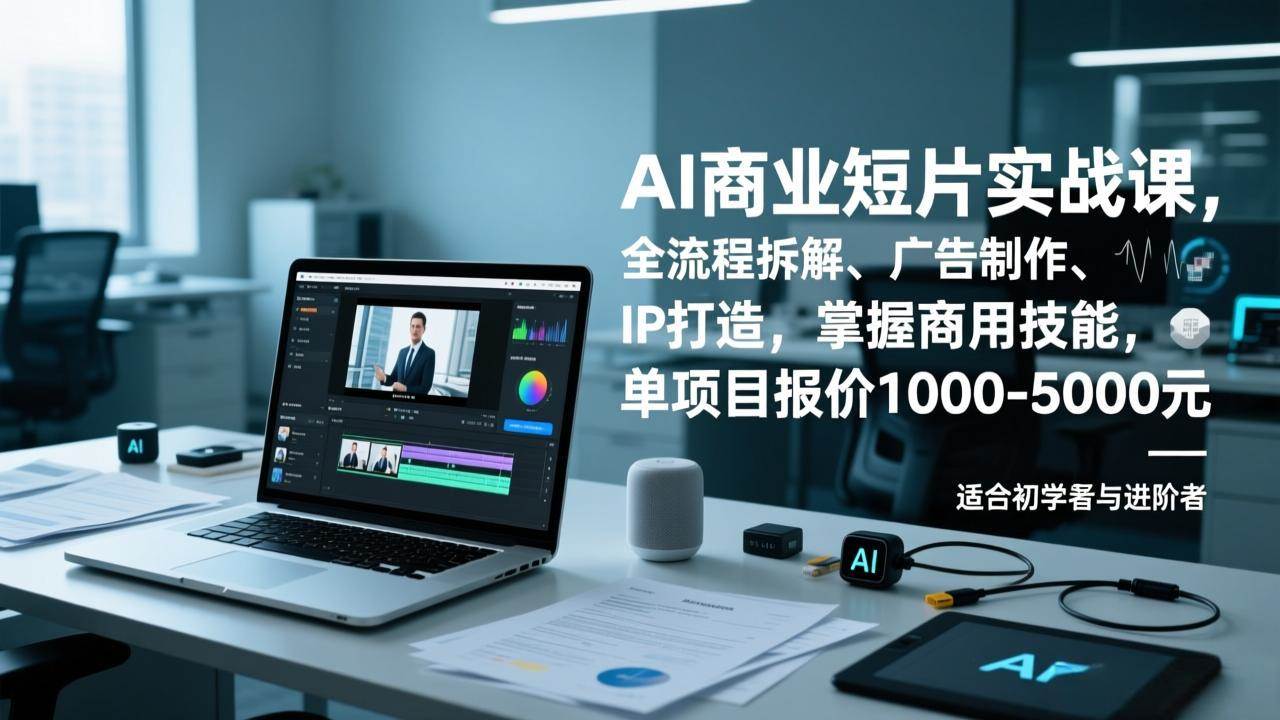 （17050期）AI商业短片实战课，全流程拆解、广告制作、IP打造，掌握商用技能，单项目报价1000-5000元-Scorpio丨网创