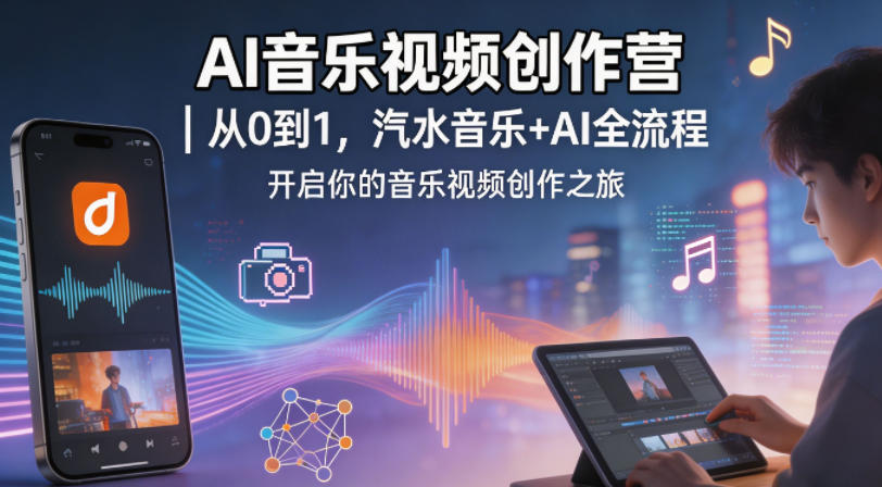 AI音乐视频创作营｜从0到1，汽水音乐+AI全流程，开启你的音乐视频创作之旅-Scorpio丨网创