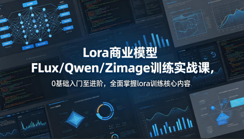 系统性学习Lora商业模型FLux／Qwen／Zimage训练实战课，0基础入门至进阶，全面掌握lora训练核心内容-Scorpio丨网创