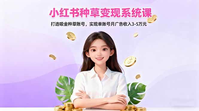 (16468期)小红书种草变现系统课:打造吸金种草账号,实现单账号月广告收入3-5万元-Scorpio丨网创