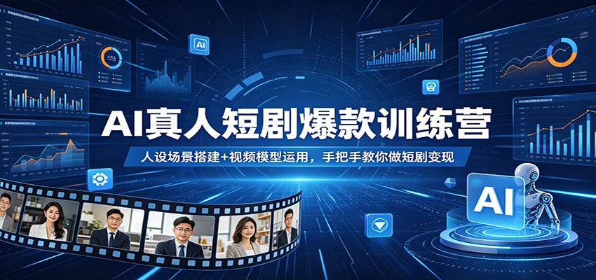 AI真人短剧爆款训练营：人设场景搭建+视频模型运用，手把手教你做短剧变现-Scorpio丨网创