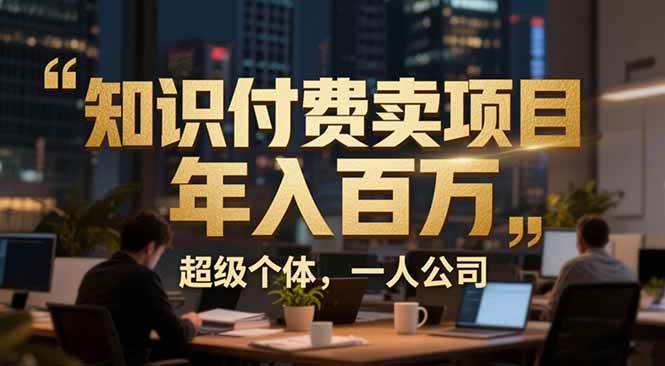 （17134期）从0到年入百万：超级个体实战心得公开，个人IP×精准引流×成交系统全拆解-Scorpio丨网创