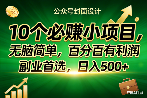 (17694期)10个必赚小项目,无脑简单,百分百有利润,副业首选,日入400+-Scorpio丨网创