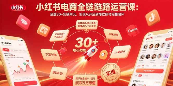 （15751期）小红书电商全链路运营课：涵盖30+实操单元，实现从开店到爆款账号完整闭环-Scorpio丨网创