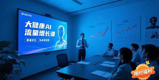 (15396期)大健康AI流量增长课,赛道定位方法论,AI数字人内容生产,私域转化运营…-Scorpio丨网创