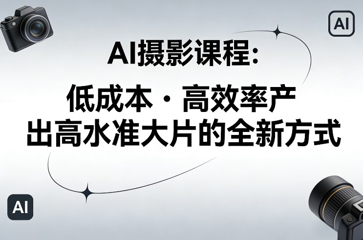 AI摄影课程，低成本高效率产出高水准大片的全新方式-Scorpio丨网创