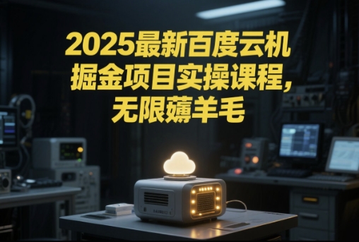 2025最新百度云机掘金项目实操课程单窗口保底5-10元月收益单窗口150+【揭秘】-Scorpio丨网创