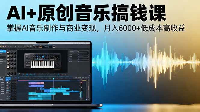 (16324期)AI+原创音乐搞钱课:掌握AI音乐制作与商业变现,月入6000+低成本高收益-Scorpio丨网创
