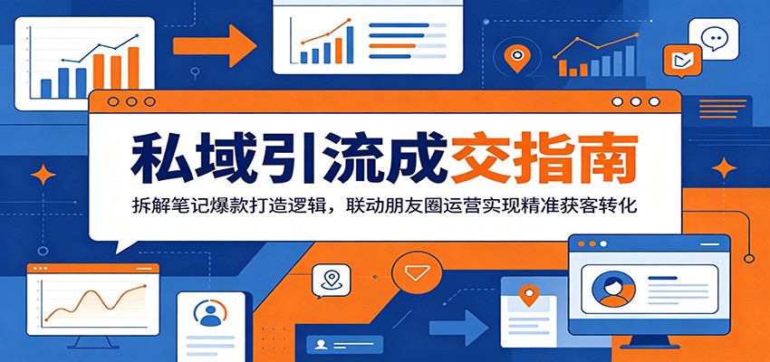 私域引流成交指南：拆解笔记爆款打造逻辑，联动朋友圈运营实现精准获客转化-Scorpio丨网创