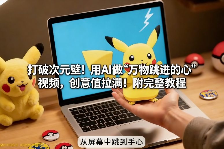 打破次元壁！用AI做【万物跳进手心】视频，创意值拉满！附完整教程-Scorpio丨网创