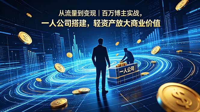 （18645期）从流量到变现｜百万博主实战，一人公司搭建，轻资产放大商业价值-Scorpio丨网创